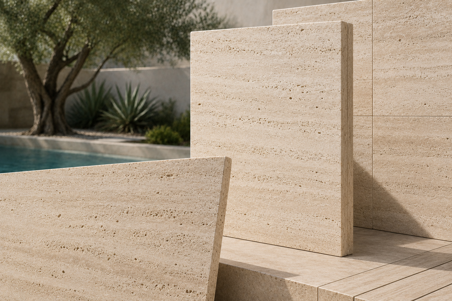 Travertine / outdoor stone photo